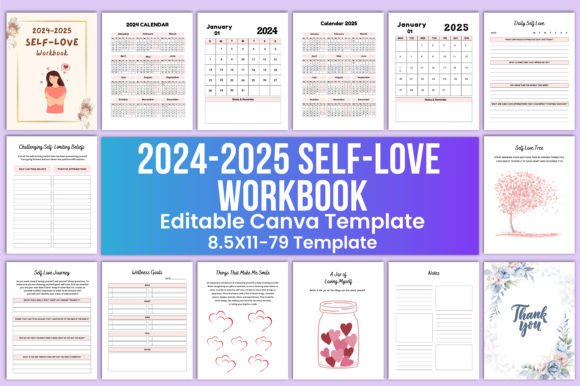 Download 2024-2025 Self-Love Workbook Canva - Elf Collection