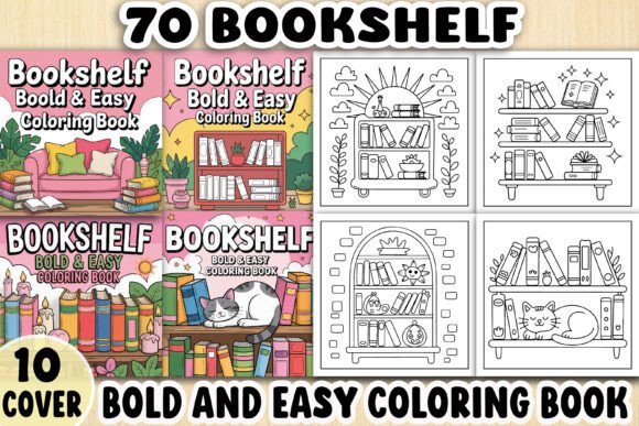 Download Book Shelf Bold and Easy Coloring Book - Elf Collection