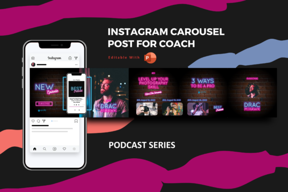 Download Podcast Coach Instagram Carousel Template - Instagram carousel template Collection