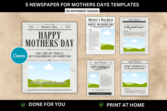 Download 5 Mothers Day Newspaper Templates - Premium Resources