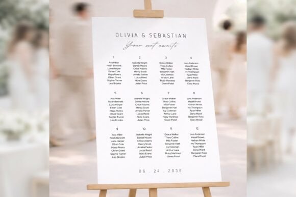 Download Elegant Seating Chart Canva Bd008 - Premium Bundle