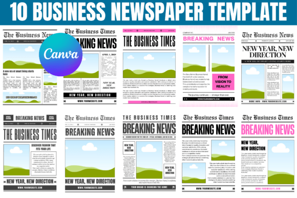 Download 10 Editable Business Newspaper Template - Premium Resources