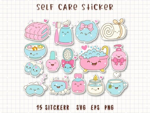 Download Self Care Sticker Spa Bath Relax Clipart - Elf Collection