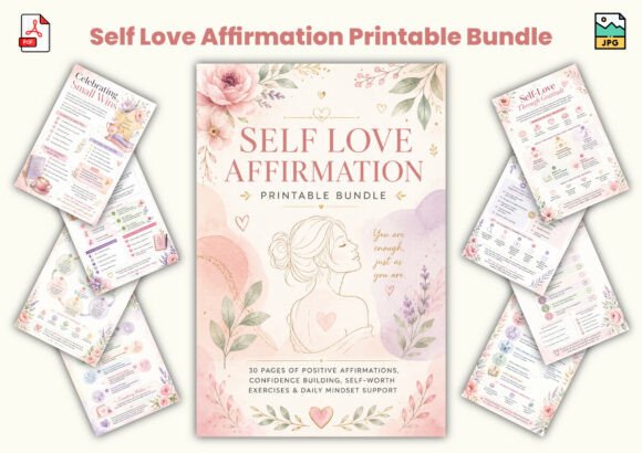 Download Self Love Affirmation Printable Bundle - Elf Collection